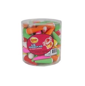 Candyman Candyman Ijshoorntjes Gevuld Met Vruchtenpoeder 90 Stuks