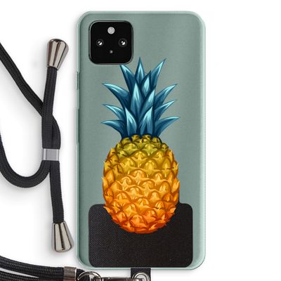 Grote ananas: Pixel 5a 5G Transparant Hoesje met koord