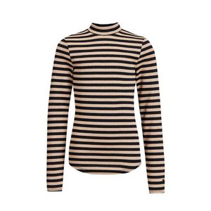 WE Fashion gestreepte longsleeve zwart/bruin WE Fashion gestreepte longsleeve zwart/bruin