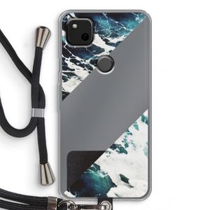 Golven: Pixel 4a Transparant Hoesje met koord