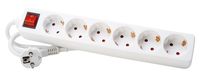 Kopp tafelcontactdoos 6-voudig 45g RA+schak. wit (1.4mtr) Kopp tafelcontactdoos 6-voudig 45g RA+schak. wit (1.4mtr)