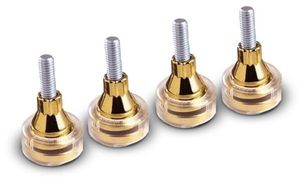 Soundcare: Superspikes M8 High-End Spikes 4 stuks - Chroom/Zwart