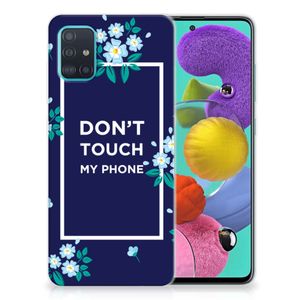 Samsung Galaxy A51 Silicone-hoesje Flowers Blue DTMP