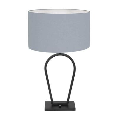 Steinhauer TafellampStang zwart met lichtblauwe kap - 3935ZW