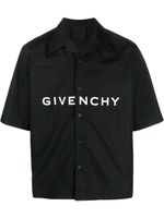 Givenchy chemise à logo imprimé - Noir