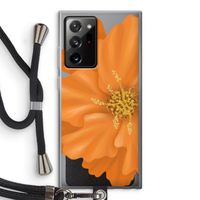 Orange Ellila flower: Samsung Galaxy Note 20 Ultra / Note 20 Ultra 5G Transparant Hoesje met koord