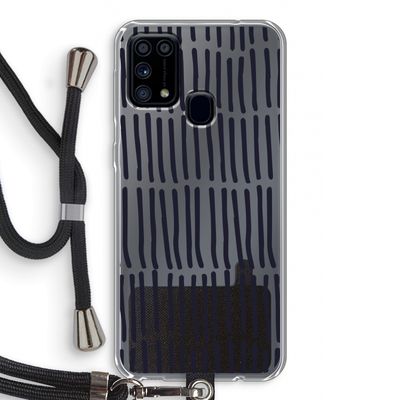 Moroccan stripes: Samsung Galaxy M31 Transparant Hoesje met koord