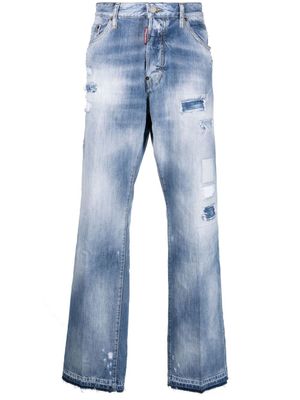 DSQUARED2 jean ample à taille basse - Bleu