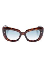 Cutler & Gross lunettes de soleil 9797 à monture papillon - Marron