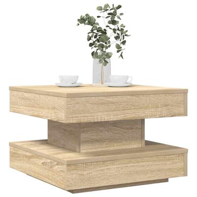 Salontafel 360 graden draaibaar 50x50x34,5 cm sonoma eikenkleur