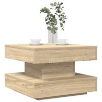 Salontafel 360 graden draaibaar 50x50x34,5 cm sonoma eikenkleur