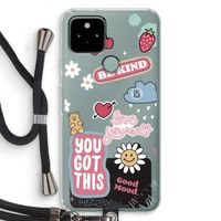 Positivity: Pixel 5 Transparant Hoesje met koord Positivity: Pixel 5 Transparant Hoesje met koord