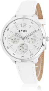 Horlogeband Fossil ES3242 Leder Wit 16mm