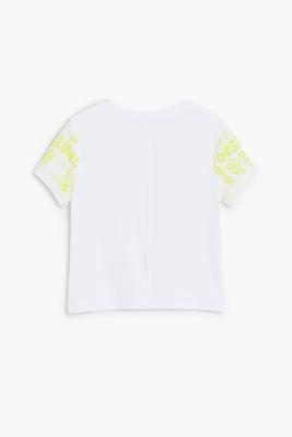 T-shirt met korte mouwen en lettering - YELLOW - 13/14