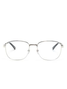 Gucci Eyewear lunettes de vue carrées à plaque logo - Argent