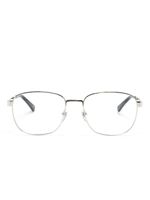 Gucci Eyewear lunettes de vue carrées à plaque logo - Argent