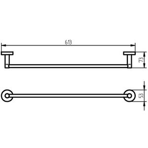 Handdoekhouder Haceka Kosmos Tec 61.5 cm Mat Chroom