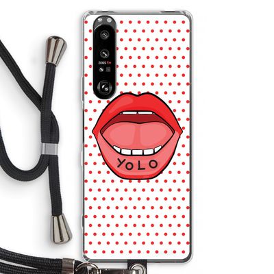 Yolo Denise: Sony Xperia 1 III Transparant Hoesje met koord