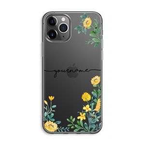 Gele bloemen: iPhone 11 Pro Max Transparant Hoesje