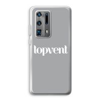 Topvent Grijs Wit: Huawei P40 Pro Plus Transparant Hoesje