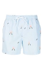 GCDS short à fines rayures - Bleu