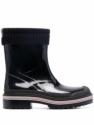 Thom Browne bottes de pluie à effet de brillance - Noir