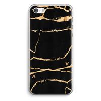 Gouden marmer: iPhone 5 / 5S / SE Transparant Hoesje