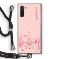 Love is in the air: Samsung Galaxy Note 10 Transparant Hoesje met koord