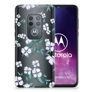 Motorola One Zoom Uniek TPU Case Blossom White