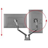 One For All Design Dual black Monitor-tafelbeugel 33 cm (13) - 81,3 cm (32) Zwart In hoogte verstelbaar, Kantelbaar en roteerbaar, Zwenkbaar