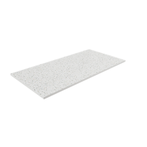 Balmani Impress douchebak 180 x 90 cm composietmarmer mat wit/zwart terrazzo rock structuur