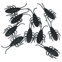 Nep kevers/kakkerlakken 7 cm - zwart - 10x stuks - Horror/griezel thema decoratie beestjes