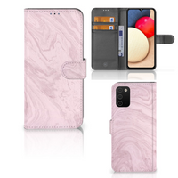Samsung Galaxy A03s Bookcase Marble Pink - Origineel Cadeau Vriendin