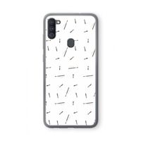 Hipster stripes: Samsung Galaxy A11 Transparant Hoesje