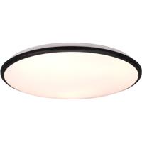 Dimbare LED Plafondlamp 34W - Warm Wit 3000K - Rond & Mat Zwart Kunststof