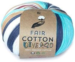 Katia Fair Cotton Diverso 400 Bruin-Lila-Blauw