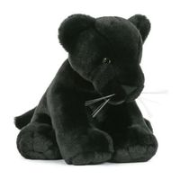 Pluche zwarte panter knuffel 30 cm speelgoed - thumbnail