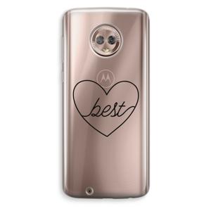 Best heart black: Motorola Moto G6 Transparant Hoesje