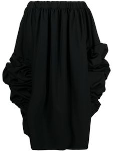 Comme Des Garçons jupe mi-longue à fronces - Noir