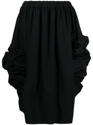 Comme Des Garçons jupe mi-longue à fronces - Noir