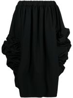Comme Des Garçons jupe mi-longue à fronces - Noir
