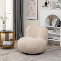 Draai fauteuil Lara teddy zand draaibare fauteuil