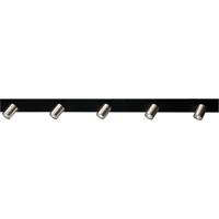 Masterlight Zwarte plafondlampBounce met 5 nikkel spots - 5491-05-37-130-5