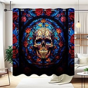 Halloween decor gordijntapijt voor woonkamer slaapkamer, muur scheidingswand gordijn ophangtule/oogje voor deuropening, keukengordijnen voor kamerscheider Lightinthebox