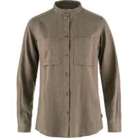 Fjallraven Övik Hemp LS Shirt Dames Suede Brown XL