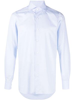 Finamore 1925 Napoli chemise en coton à manches longues - Bleu