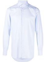 Finamore 1925 Napoli chemise en coton à manches longues - Bleu