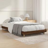 Bedframe zonder matras bewerkt hout bruin eikenkleur 100x200 cm