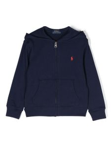 POLO RALPH LAUREN KIDS hoodie zippé à logo brodé - Bleu