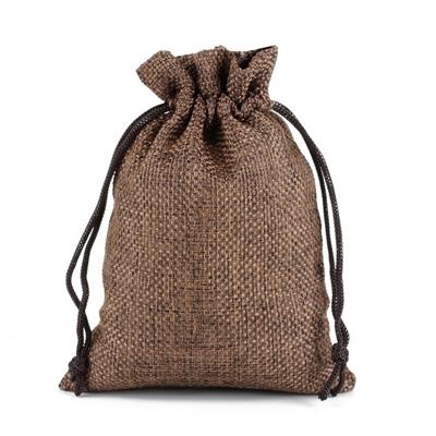 50 PCS multi grootte linnen jute koord geschenk tassen zakken bruiloft verjaardag partij gunsten koord geschenk zakken grootte: 13x18cm (koffie)